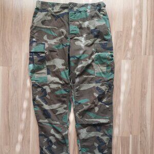 US Army M81 Woodland BDU Trousers NYCO Twill Pants 2000 Size Medium - Long